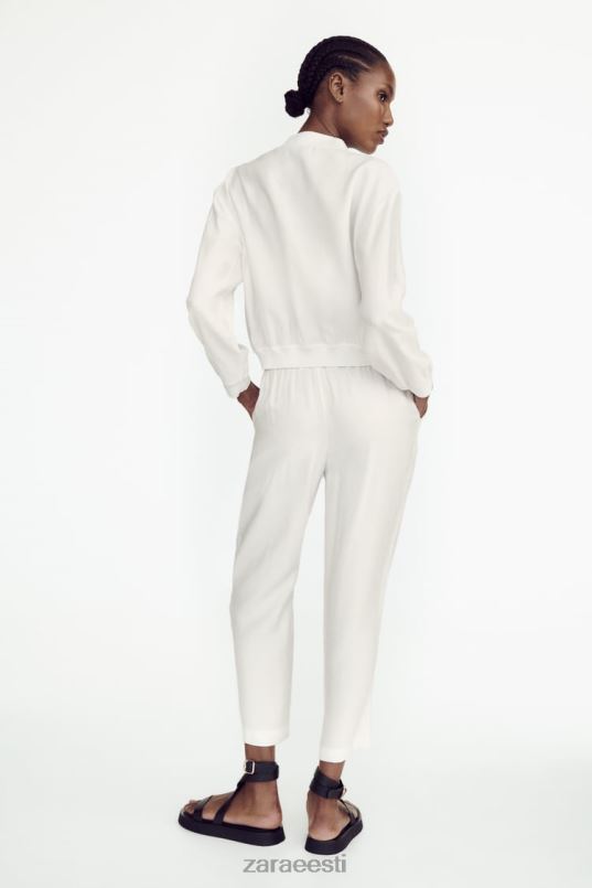 Zara lendav bomber jope naised austri valge Riietus 42F0H130