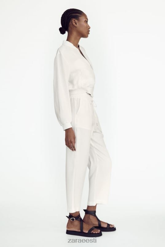 Zara lendav bomber jope naised austri valge Riietus 42F0H130