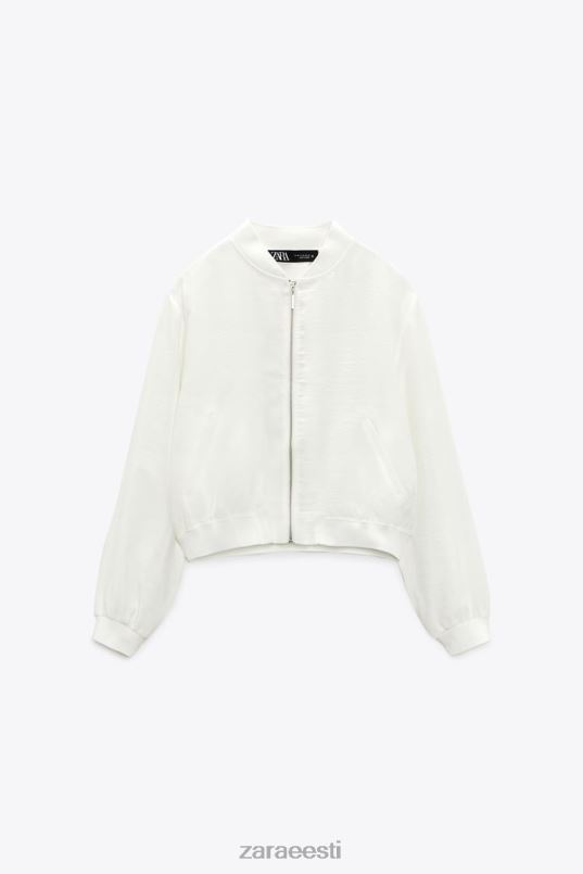 Zara lendav bomber jope naised austri valge Riietus 42F0H130
