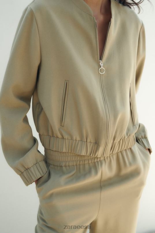 Zara lendav bomber jope naised khaki Riietus 42F0H106