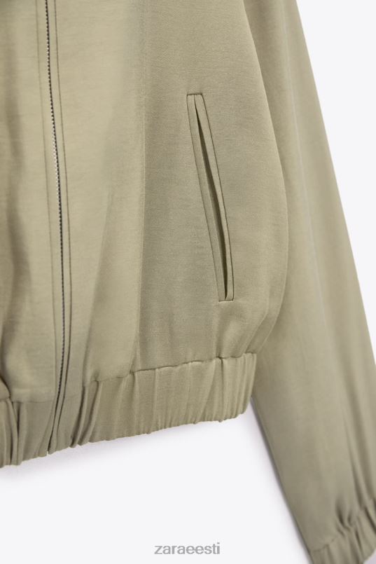 Zara lendav bomber jope naised khaki Riietus 42F0H106