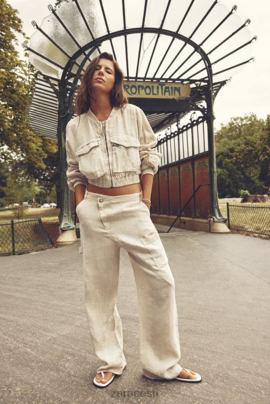 Zara linane taskupommitaja naised liiv Riietus 42F0H66