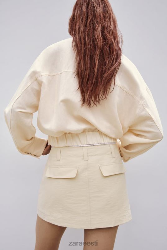 Zara linasegust bomber jope naised helebeež Riietus 42F0H95