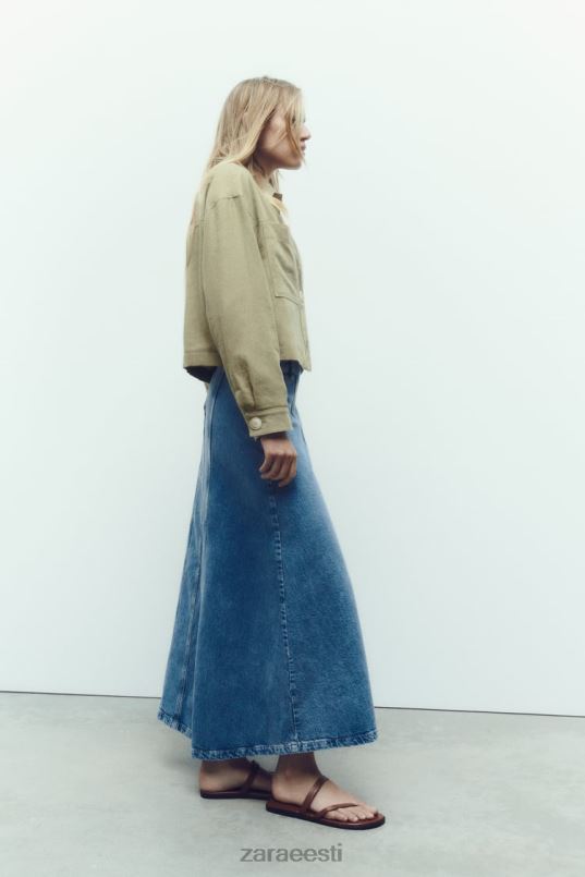 Zara linasegust lühike jakk naised khaki Riietus 42F0H115