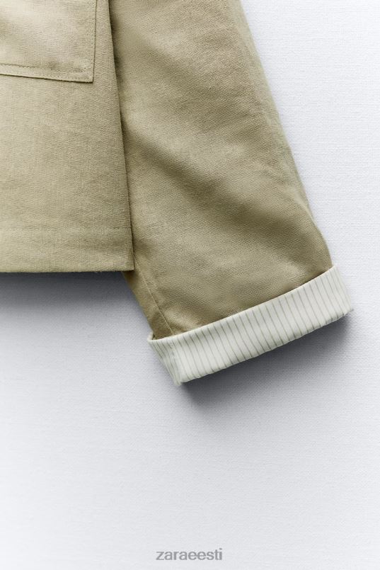 Zara linasegust lühike jakk naised khaki Riietus 42F0H115