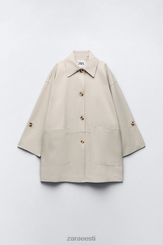 Zara ülisuur taskutega kraav naised liiv Riietus 42F0H131