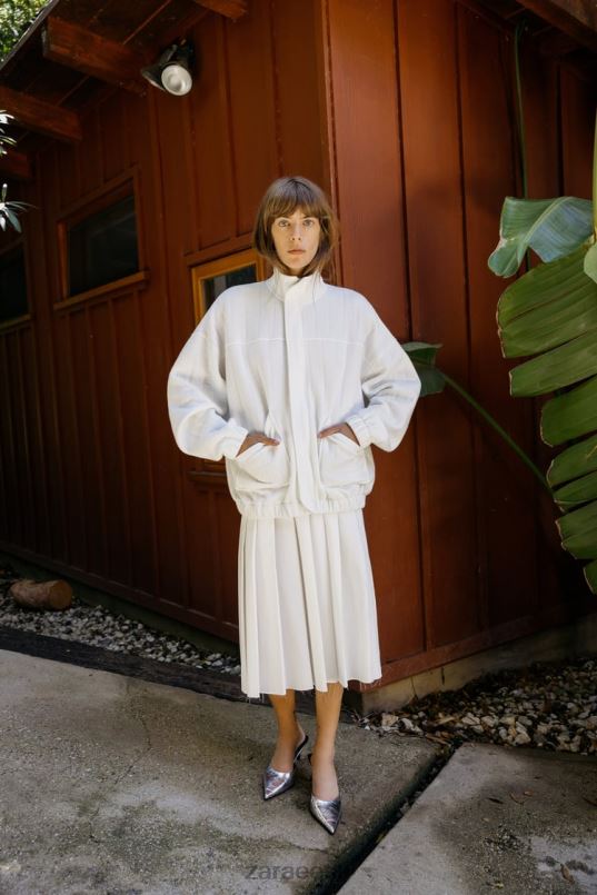 Zara ülisuur tepitud bomber naised ekru Riietus 42F0H54