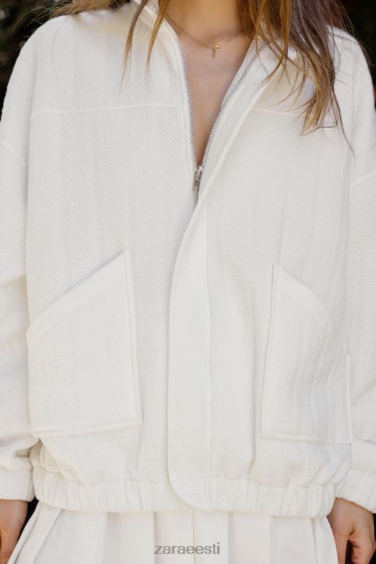 Zara ülisuur tepitud bomber naised ekru Riietus 42F0H54