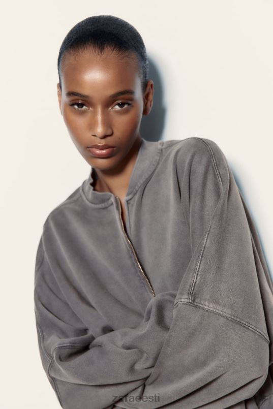 Zara lukuga bomber dressipluus naised sinine hall Riietus 42F0H25