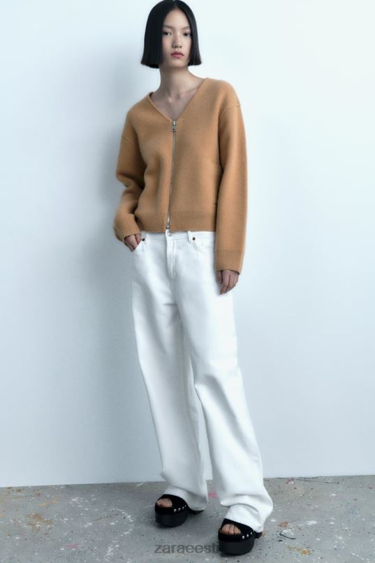 Zara lukuga villapomm naised taupe pruun Riietus 42F0H27