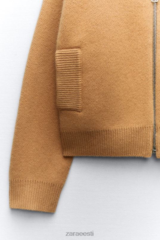 Zara lukuga villapomm naised taupe pruun Riietus 42F0H27