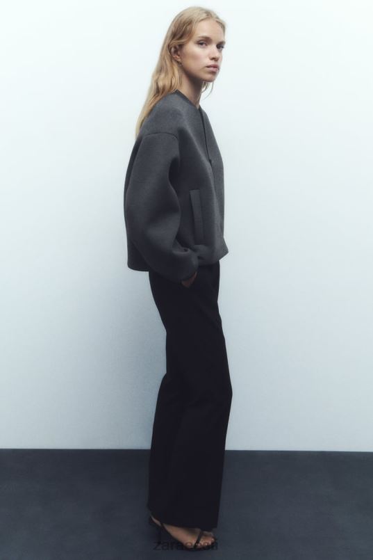 Zara neopreenefektiga bomber jope naised tumehall Riietus 42F0H49