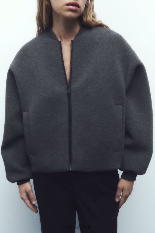 Zara neopreenefektiga bomber jope naised tumehall Riietus 42F0H49