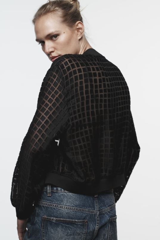 Zara organza pommitaja naised must Riietus 42F0H92