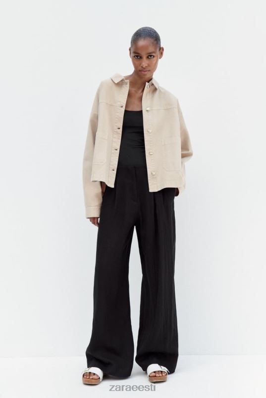 Zara patch tasku jope naised liiv Riietus 42F0H67