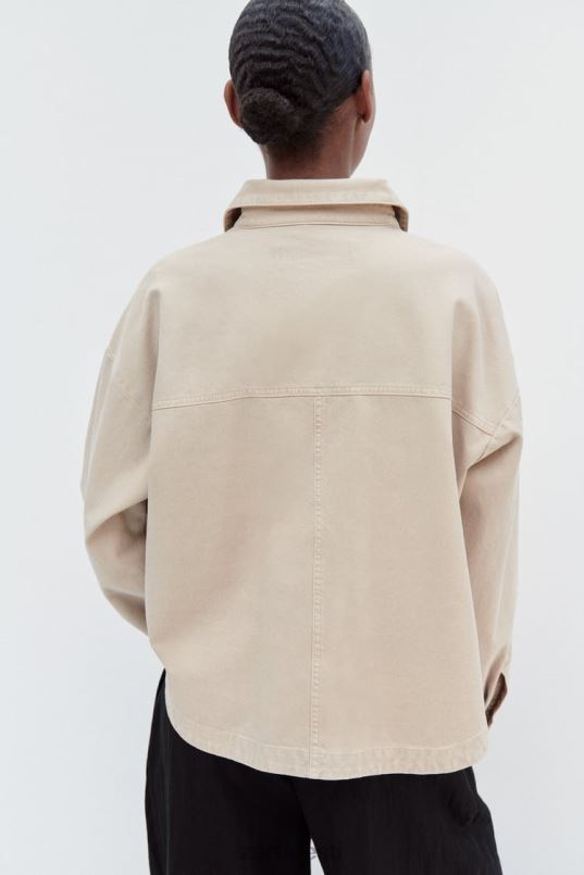 Zara patch tasku jope naised liiv Riietus 42F0H67