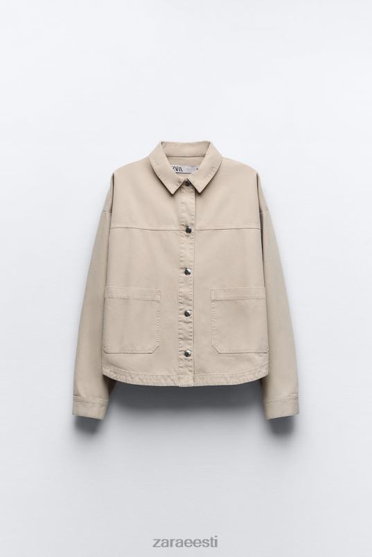 Zara patch tasku jope naised liiv Riietus 42F0H67