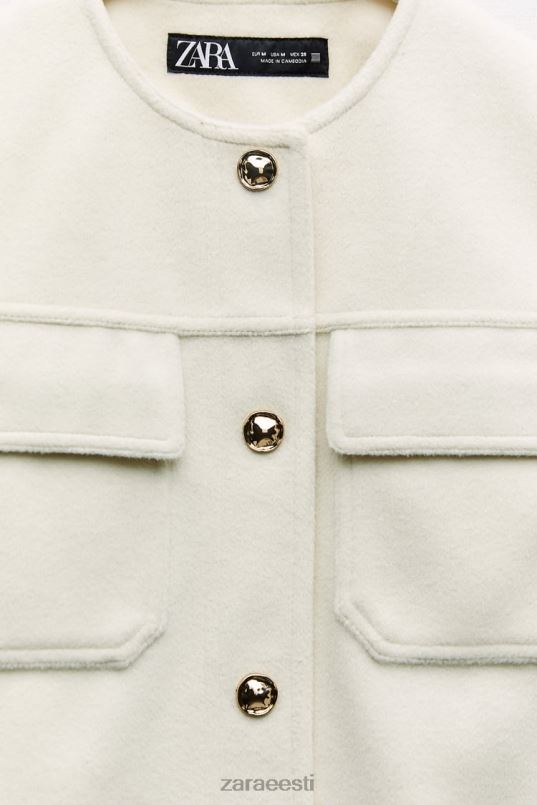 Zara pehme jope naised ekru Riietus 42F0H33