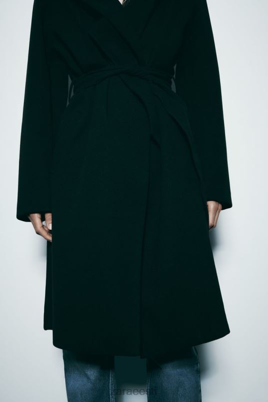 Zara pehme kapuutsiga mantel naised must Riietus 42F0H3