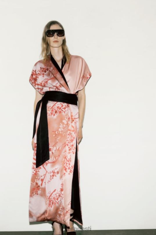 Zara pika trükiga kimono naised roosa Riietus 42F0H105