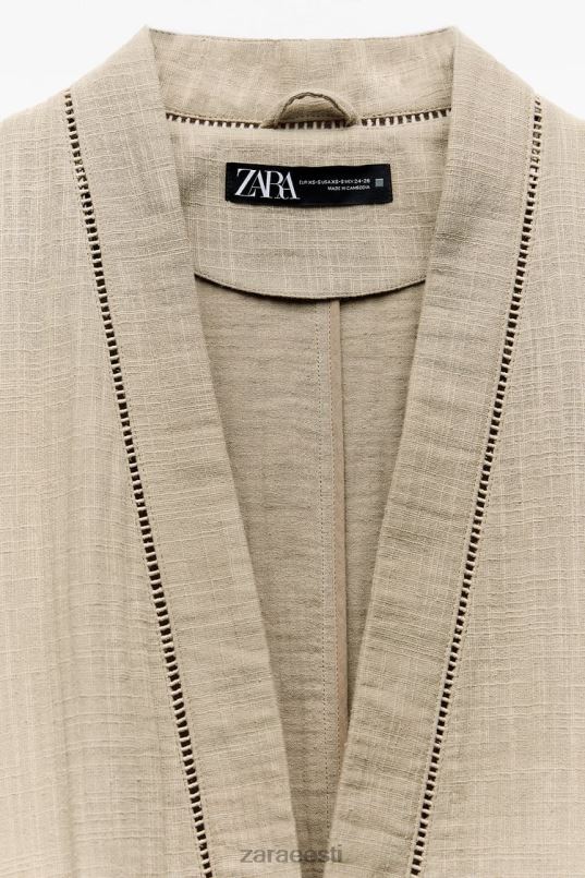 Zara pitsist sisetükiga kimono naised khaki Riietus 42F0H134