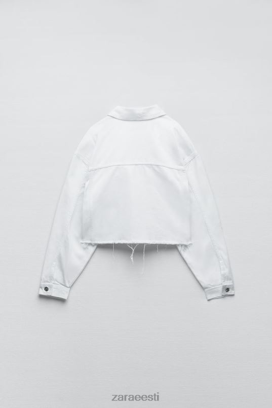 Zara rebenenud z1975 teksajakk naised valge Riietus 42F0H103