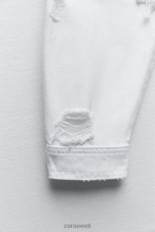 Zara rebenenud z1975 teksajakk naised valge Riietus 42F0H103