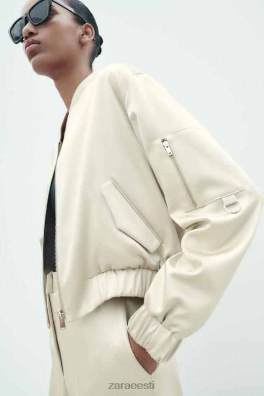 Zara satiinefektiga bomber jope naised pehme kuld Riietus 42F0H60