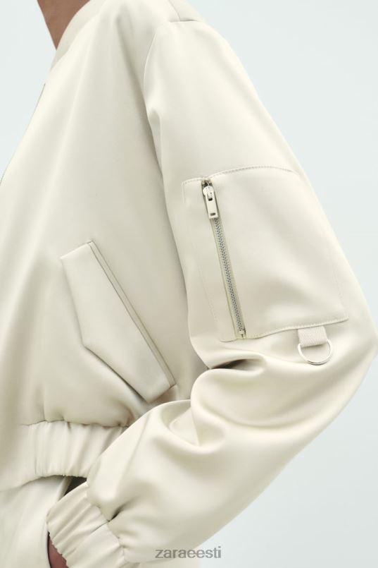 Zara satiinefektiga bomber jope naised pehme kuld Riietus 42F0H60