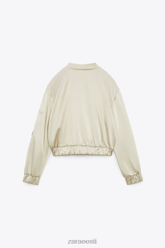 Zara satiinefektiga bomber jope naised pehme kuld Riietus 42F0H60