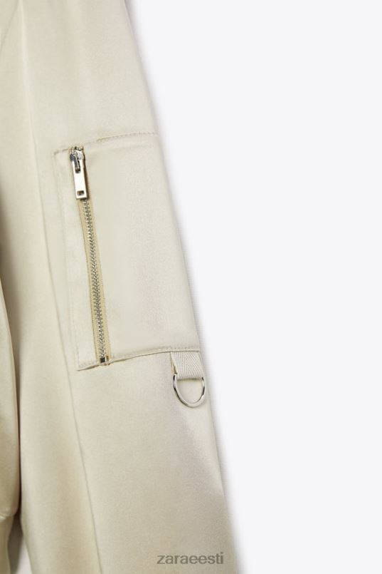 Zara satiinefektiga bomber jope naised pehme kuld Riietus 42F0H60