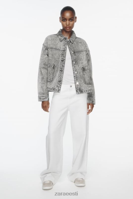 Zara taskuga z1975 teksajakk naised hall Riietus 42F0H73