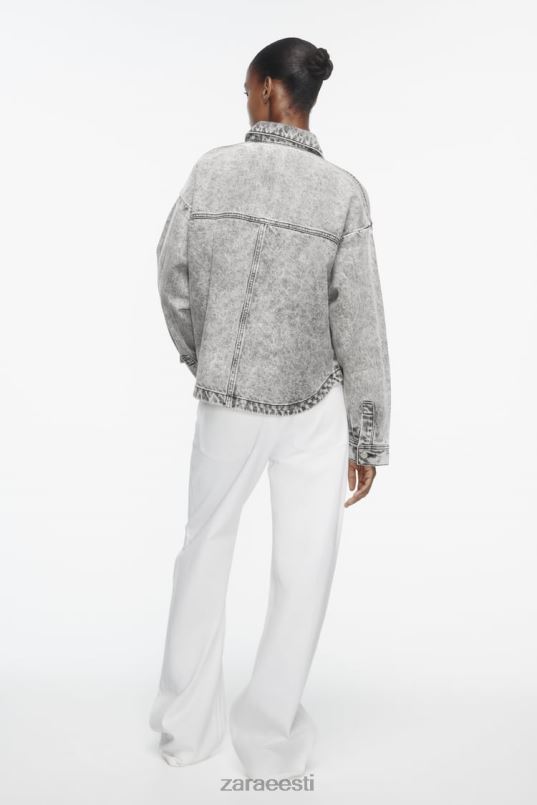 Zara taskuga z1975 teksajakk naised hall Riietus 42F0H73