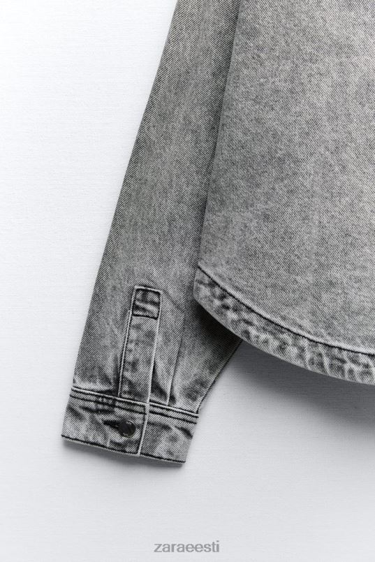 Zara taskuga z1975 teksajakk naised hall Riietus 42F0H73