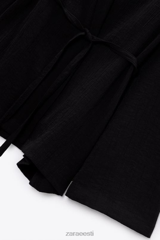 Zara tekstuuriga mähisega kimono naised must Riietus 42F0H108