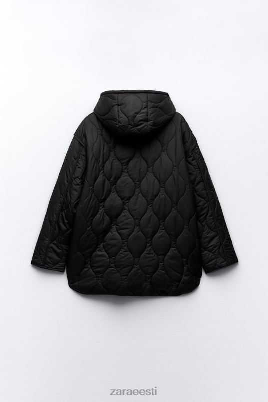 Zara tepitud vetthülgav õngejadajakk naised must Riietus 42F0H2