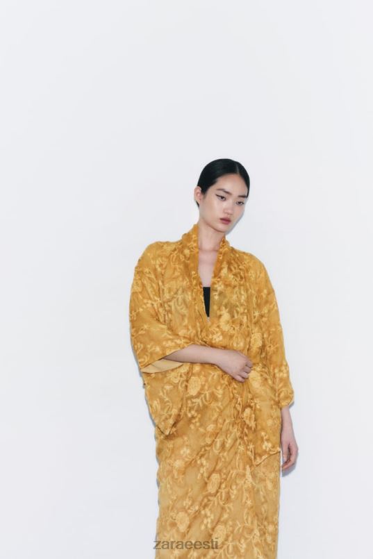 Zara tikitud kimono naised sinep Riietus 42F0H113