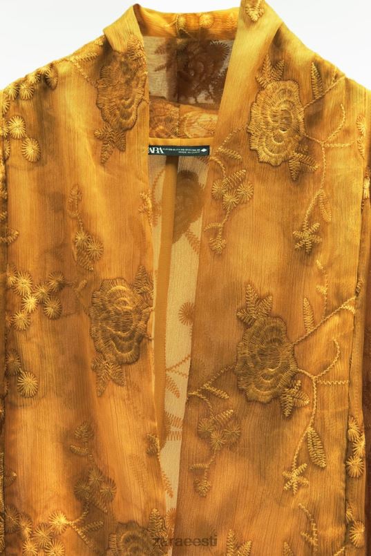 Zara tikitud kimono naised sinep Riietus 42F0H113