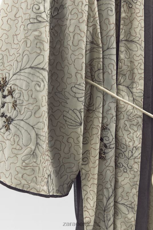 Zara tikitud trükitud kimono naised austri valge Riietus 42F0H132