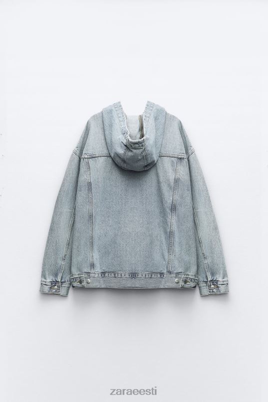 Zara trf denim dressipluus naised sinine Riietus 42F0H45