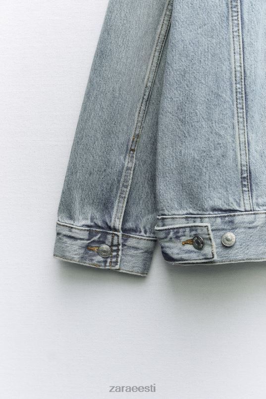 Zara trf denim dressipluus naised sinine Riietus 42F0H45