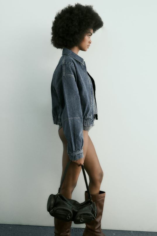 Zara trf denimpommitaja naised sinine Riietus 42F0H20