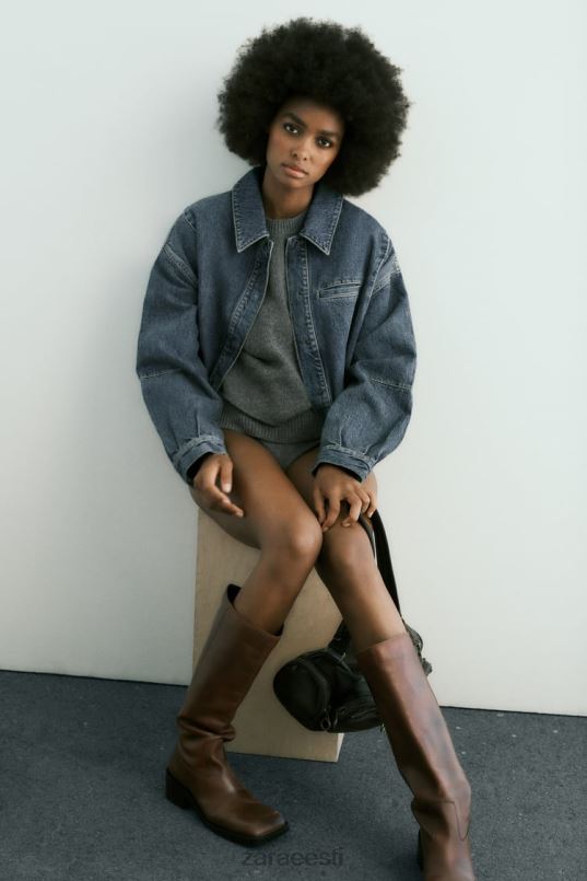 Zara trf denimpommitaja naised sinine Riietus 42F0H20