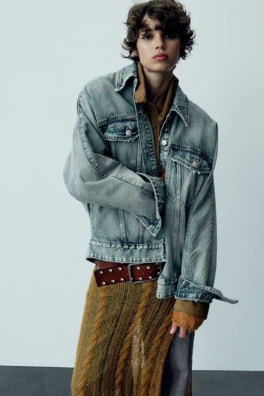 Zara trf ülisuur teksajakk naised helesinine Riietus 42F0H91