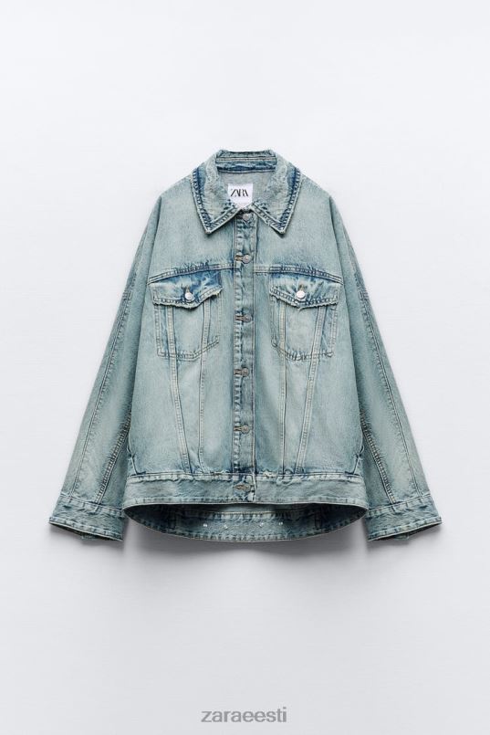 Zara trf ülisuur teksajakk naised helesinine Riietus 42F0H91