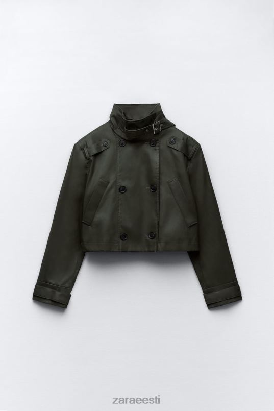 Zara vahatatud viljakraav naised tume khaki Riietus 42F0H61