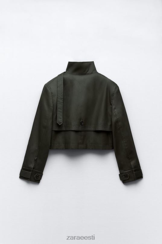 Zara vahatatud viljakraav naised tume khaki Riietus 42F0H61