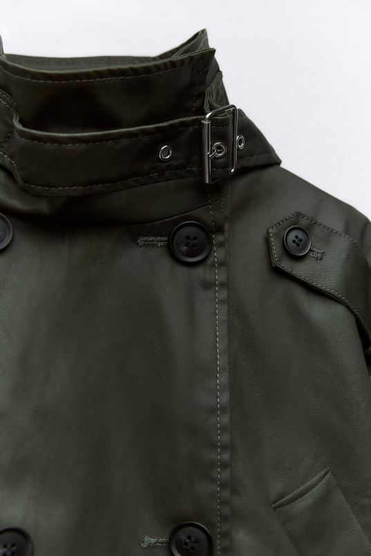 Zara vahatatud viljakraav naised tume khaki Riietus 42F0H61