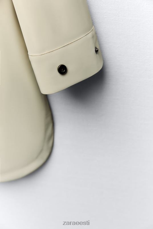 Zara vee- ja tuulekaitsega kummeeritud vihmamantel naised ekru Riietus 42F0H40