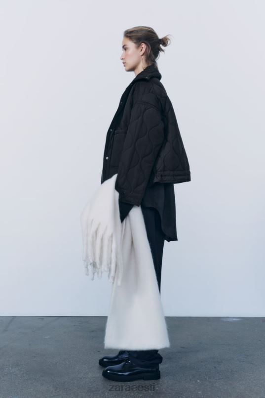 Zara vetthülgav puffjakk naised must Riietus 42F0H39